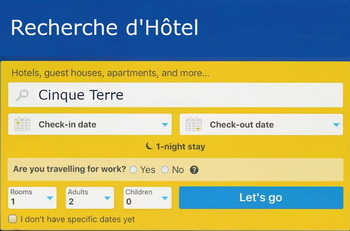 Hotel search in Cinque Terre