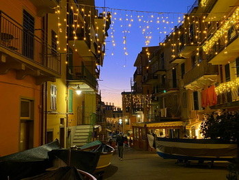 Weihnachtsstimmung in Manarola